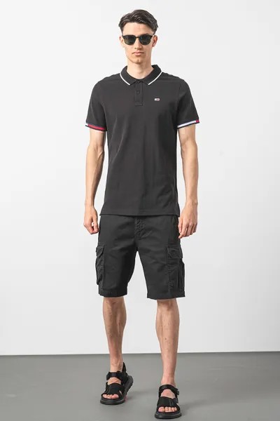 Футболка из органического хлопка с воротником Tommy Jeans, красный
