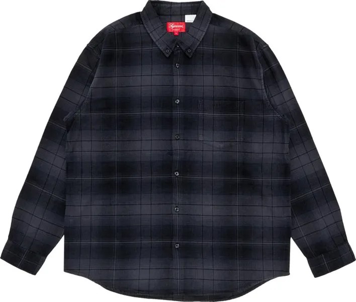 Рубашка Supreme Shadow Plaid Flannel Shirt 'Black', черный