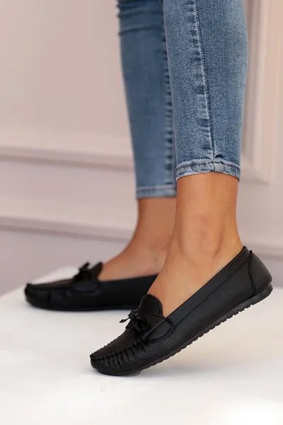 Мокасины женские Pembe Potin 29478 черные 40 EU (доставка из-за рубежа)