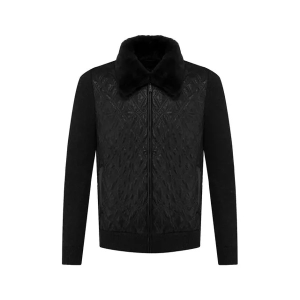 Комбинированный кардиган с меховой отделкой Zilli