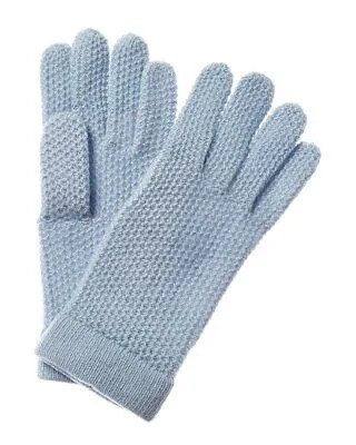Кашемировые перчатки Portolano Honeycomb Stitch женские синие