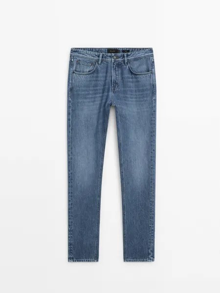 Джинсы узкого кроя Massimo Dutti, индиго