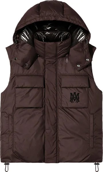 Жилет Amiri Hooded Down Gilet 'Brown', коричневый