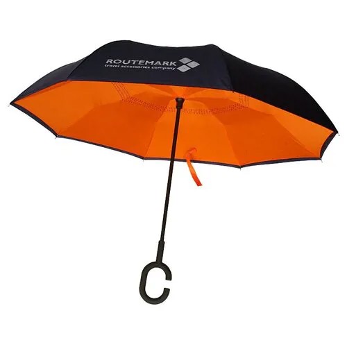 Зонт-трость ROUTEMARK, синий, оранжевый