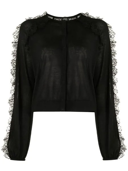 Giambattista Valli кардиган с кружевом