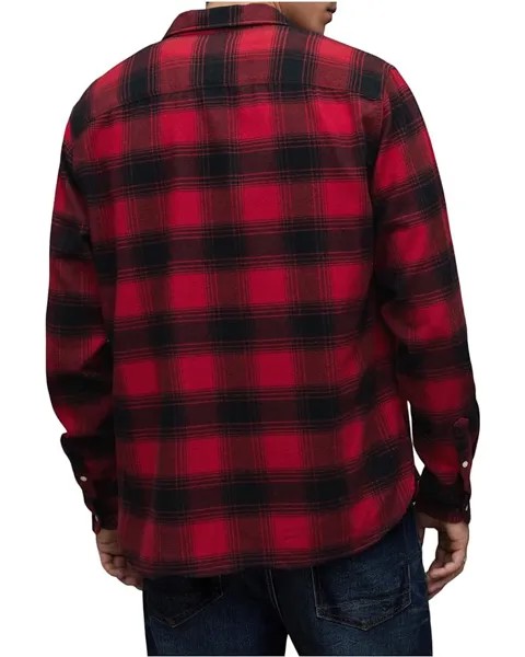 Рубашка AllSaints Ursa Long Sleeve Shirt, цвет Fire Red