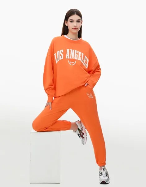 Спортивные брюки женские Gloria Jeans GAC021869 оранжевые L/170