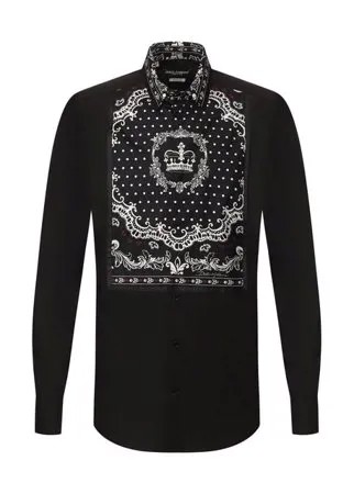 Рубашка из смеси хлопка и шелка Dolce & Gabbana