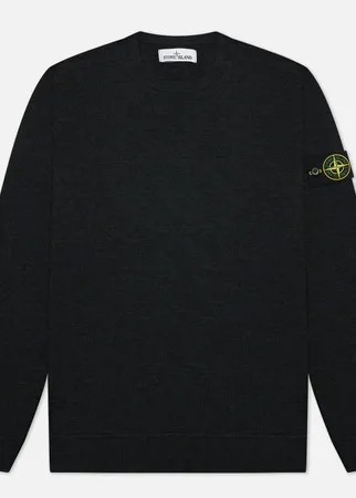 Мужской свитер Stone Island Classic Crew Neck Wool, цвет серый, размер S