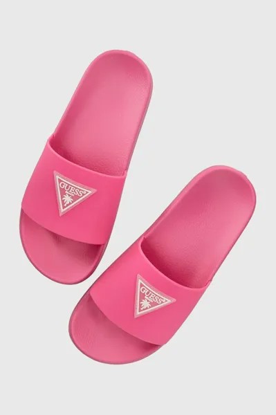 Шлепанцы BEACH SLIPPERS Guess, розовый