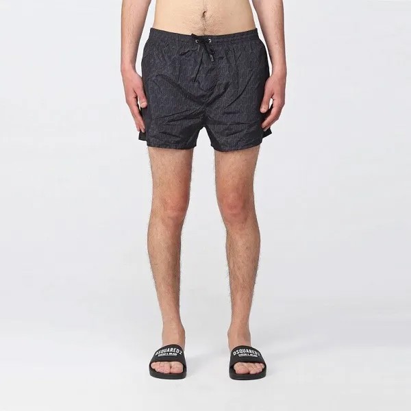 Костюм Мужчина Dsquared2 Shorts D2 Monogram Boxer Shorts Sea Dark Grey