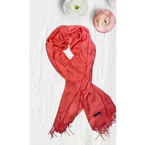 Палантин Cashmere,170х70 см, коралловый