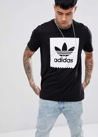 Черная футболка с логотипом adidas Skateboarding Solid Blackbird CW2339-Черный