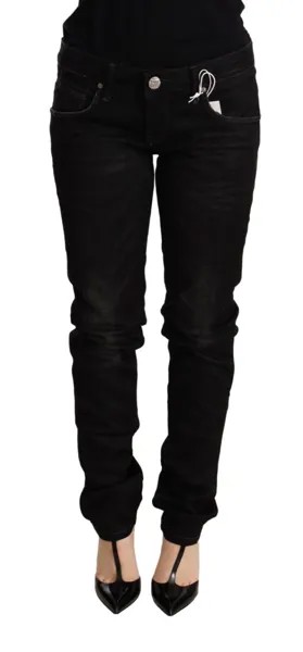 Джинсы ACHT Облегающие хлопковые черные джинсовые брюки скинни с заниженной талией s. Рекомендуемая розничная цена W30 – 300 долларов США.