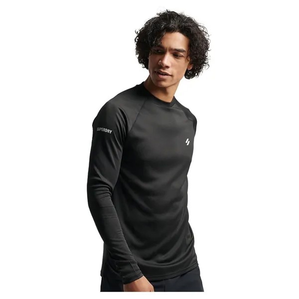 Лонгслив Superdry Train Mock Neck Top, черный