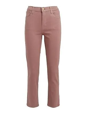 J BRAND Женские розовые укороченные джинсы с высокой посадкой и прямыми штанинами с карманами 31