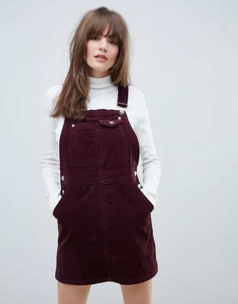 Вельветовый сарафан ASOS DESIGN-Красный