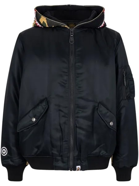 A Bathing Ape бомбер Shark Hoodie MA-1, зеленый