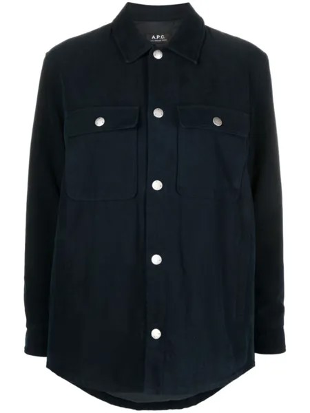 A.P.C. рубашка на пуговицах, синий