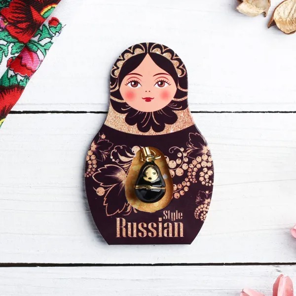 Подвеска-матрешка на открытке russian style
