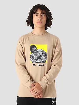 HUF x Miles Davis At Fillmore LS Футболка Lifestyle Мужская футболка Sand Casual Tee Top