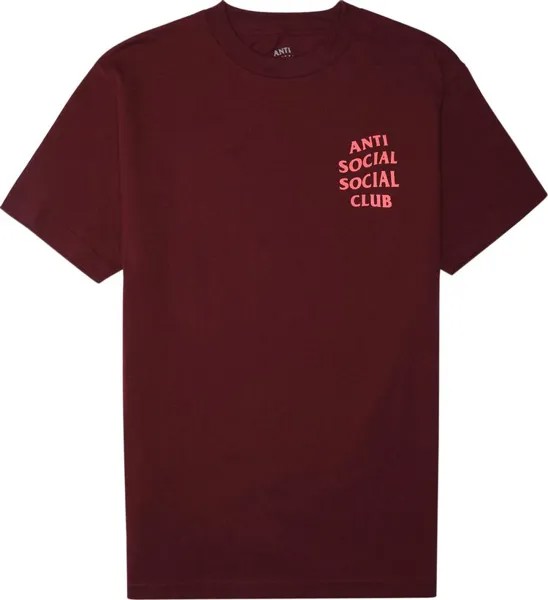 Футболка Anti Social Social Club Logo 2 T-Shirt 'Maroon', красный