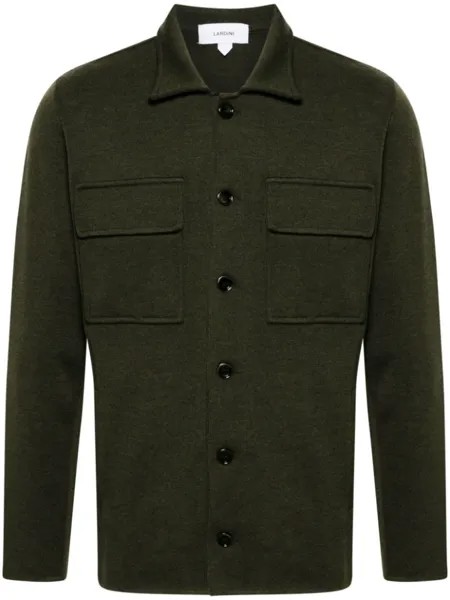 Lardini кардиган из вирджинской шерсти, зеленый