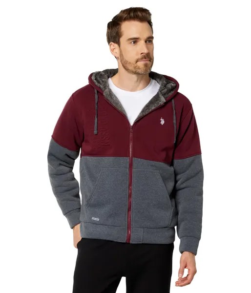 Худи U.S. POLO ASSN., Embossed Color-Block Hoodie