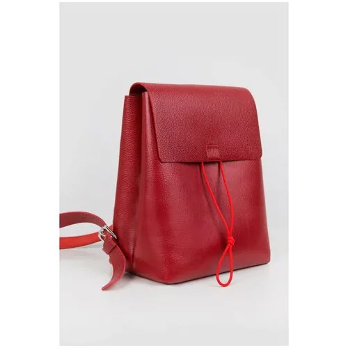 Женский рюкзак из натуральной кожи красный B003 ruby grain