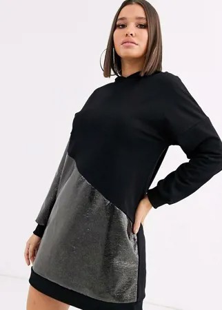 Платье-худи ASOS DESIGN-Черный