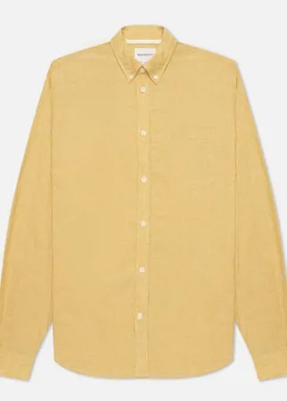 Мужская рубашка Norse Projects Osvald Button Down Cotton Linen, цвет жёлтый, размер L