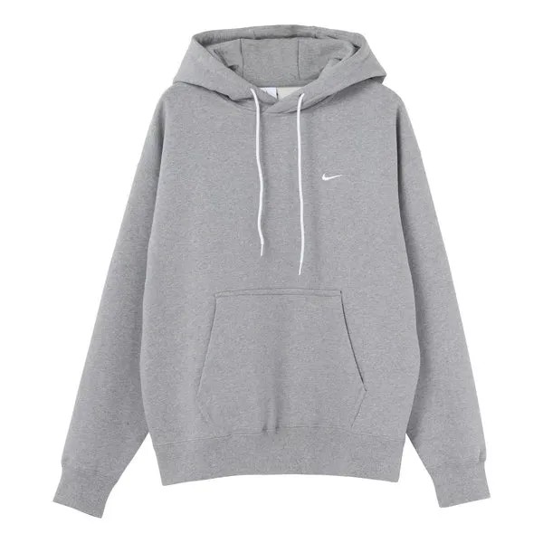 Толстовка Men's Nike Logo Embroidered Solid Color Fleece Lined Casual Gray, мультиколор