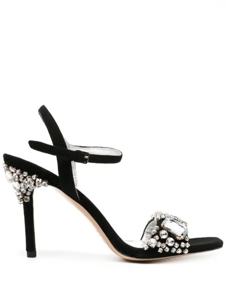 Kate Spade босоножки с ремешком на щиколотке и кристаллами, черный
