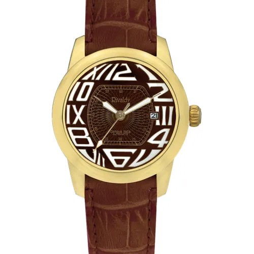 Наручные часы Rivaldy 8621-221, наручные часы Rivaldy, коричневый