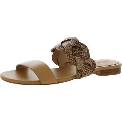 Lauren Ralph Lauren Womens Edyth Leather Slip On Slide Sandals Shoes BHFO 7384