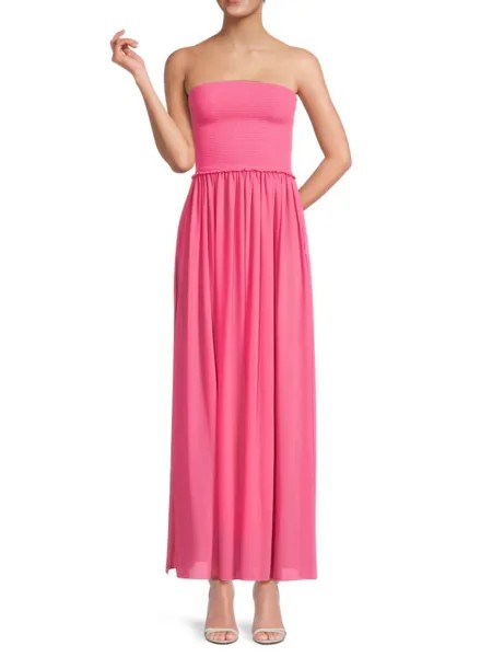 Расклешенное платье без бретелек Calista со сборками Ramy Brook, цвет Deep Rose