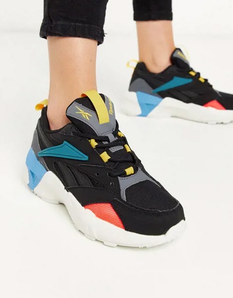Черные комбинированные кроссовки Reebok aztrek-Черный