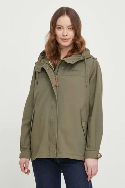 САЛЛИ хлопковая куртка Pepe Jeans, зеленый