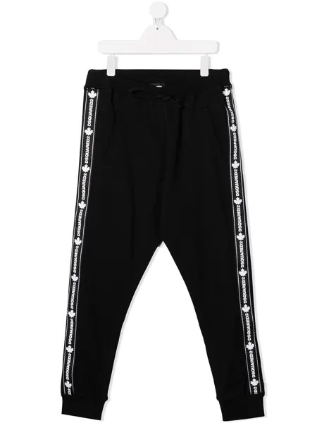 Dsquared2 Kids спортивные брюки с логотипами на лампасах