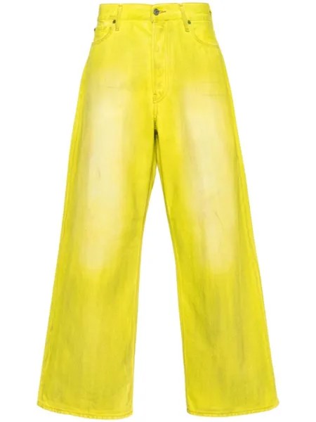 Acne Studios широкие джинсы с заниженной талией, желтый