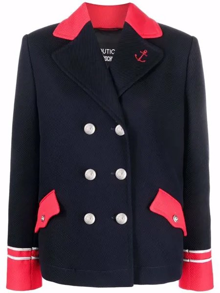 Boutique Moschino двубортный пиджак с вышивкой