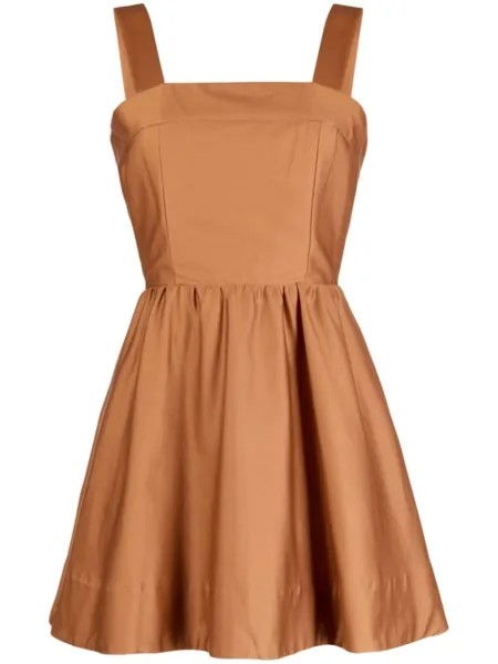 Alice + olivia платье мини Saige со шнуровкой, коричневый