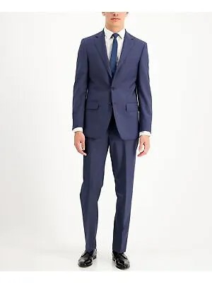 CALVIN KLEIN Мужской темно-синий приталенный эластичный костюм 42 SHORT