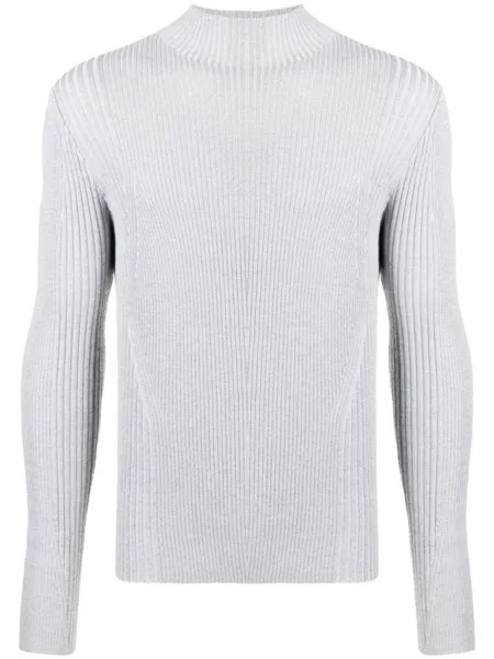 Dion Lee джемпер в рубчик со светоотражающим эффектом, серый