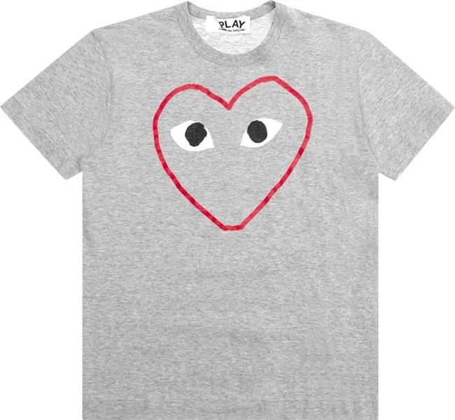 Футболка Comme des Garçons PLAY Red Heart Sketch T-Shirt 'Grey', серый