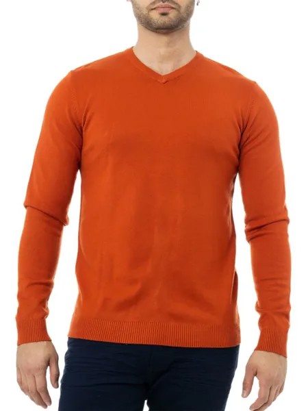 Однотонный свитер с V-образным вырезом X Ray, цвет Brick