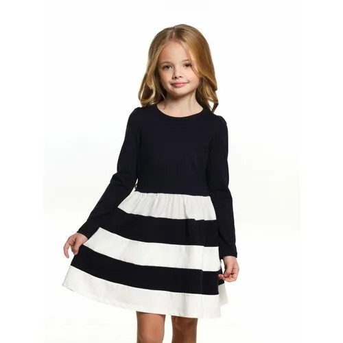 Платье Mini Maxi, хлопок, размер 110, синий, белый