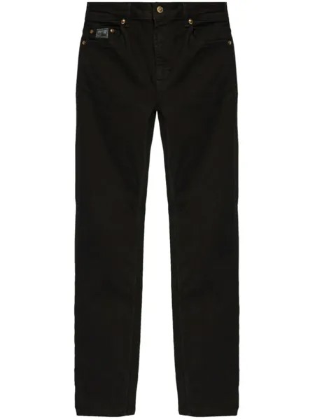 Versace Jeans Couture джинсы прямого кроя с логотипом, черный