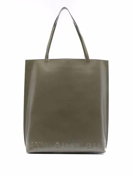 GANNI recycled-leather tote bag