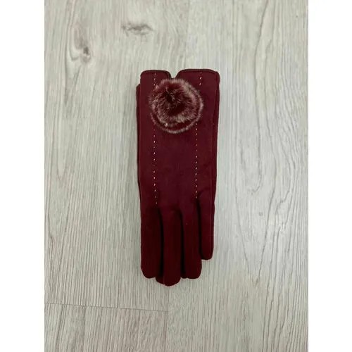 Перчатки HOBBY LINE, размер 8.5, бордовый
